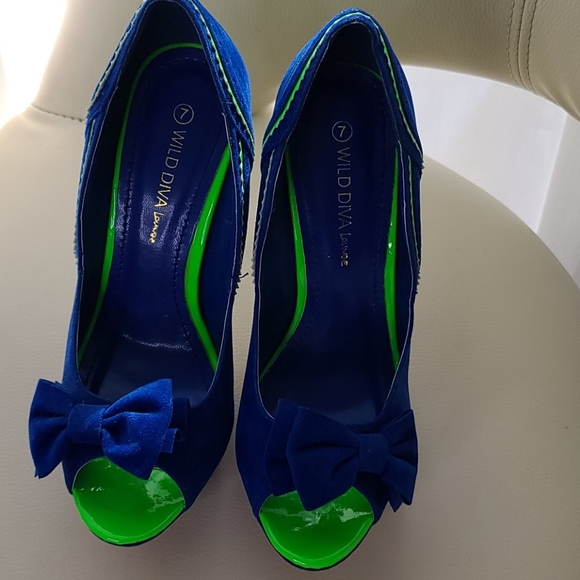 Wild diva heels new gold metal blue - Picture 8 of 14